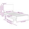 vidaXL &Uacute;ložn&aacute; posteľ Bet&oacute;nov&aacute; &scaron;ed&aacute; 90 x 200 cm Kompozitn&eacute; drevo