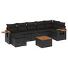 vidaXL Patio Sofa Set 8-miestne Black