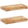 vidaXL Pl&aacute;vaj&uacute;ce police 2 ks 60x20x4 cm olejom sfarben&eacute; mas&iacute;vne drevo ak&aacute;cia