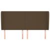 vidaXL Čelo postele so z&aacute;hybmi tmavohned&eacute; 203x23x118/128 cm l&aacute;tka