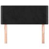 vidaXL Čelo postele čierne 90x5x78/88 cm zamat