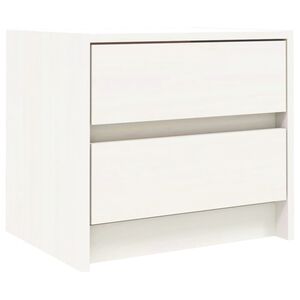 vidaXL Nočn&yacute; stol&iacute;k biely 40x31x35,5 cm mas&iacute;vne borovicov&eacute; drevo