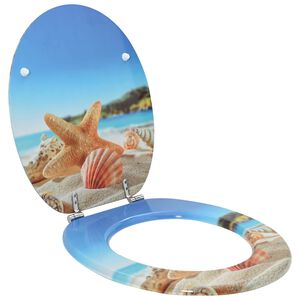 vidaXL WC sedadlo Svetlomodr&aacute; 44 x 38 cm MDF doska