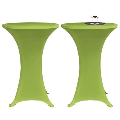 vidaXL Naťahovací návlek na stôl, 2 ks, 60 cm, zelený