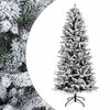 vidaXL Umel&yacute; Skl&aacute;pac&iacute; Vianočn&yacute; Stromček 150 cm PVC a PE Zelen&aacute; a biela