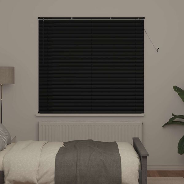 vidaXL Žal&uacute;zia Nastaviteľn&aacute; Čierna 150 x 140 cm PVC