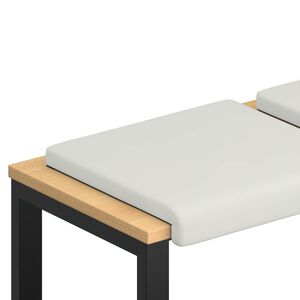 vidaXL Vank&uacute;&scaron; na lavičku 2 ks Umel&aacute; koža Biela Hĺbka 35 cm