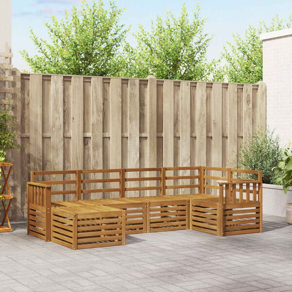 vidaXL S&uacute;pravy pohoviek 6 pcs Pr&iacute;rodn&aacute; Pevn&eacute; ak&aacute;ciov&eacute; drevo