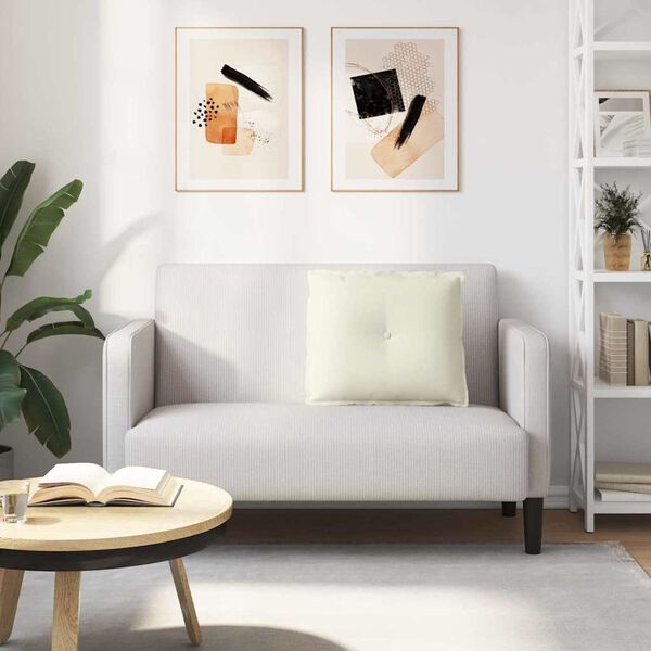 vidaXL Podu&scaron;ka na chrb&aacute;t Kr&eacute;mov&aacute; 60 x 50 cm Kord&uacute;rov&aacute; tkanina