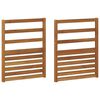 vidaXL Opierky r&uacute;k 2 pcs Hned&aacute; 59 x 4 x 73 cm Kompozitn&eacute; drevo