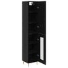 vidaXL Highboard 2 pcs Čierny dub Kompozitn&eacute; drevo
