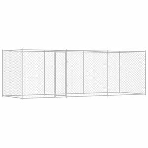vidaXL Klietka pre psa Strieborn&aacute; 600 x 200 x 200 cm Pozinkovan&aacute; oceľ