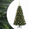vidaXL Umel&yacute; vianočn&yacute; stromček s guľami 120 cm 150 LED Tepl&aacute; biela