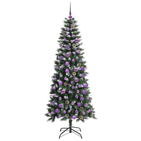 vidaXL Umelý vianočný stromček s 300 LED-i Zelená 76 x 76 x 180 cm