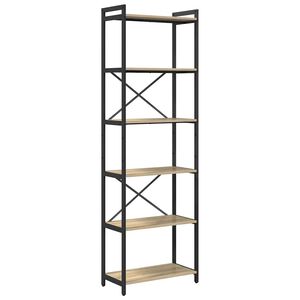vidaXL Reg&aacute;l na knihy 60 x 30 x 189,5 cm Kompozitn&eacute; drevo Sonoma dub