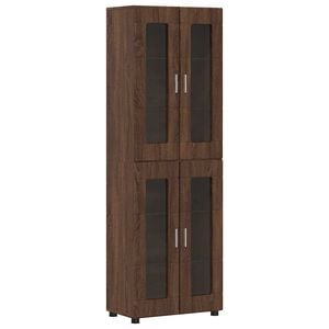 vidaXL Highboard FLORIN Hned&yacute; dub 60 x 35 x 182 cm Kompozitn&eacute; drevo