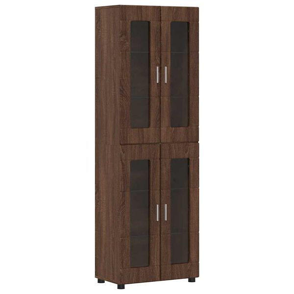 vidaXL Highboard FLORIN Hned&yacute; dub 60 x 35 x 182 cm Kompozitn&eacute; drevo