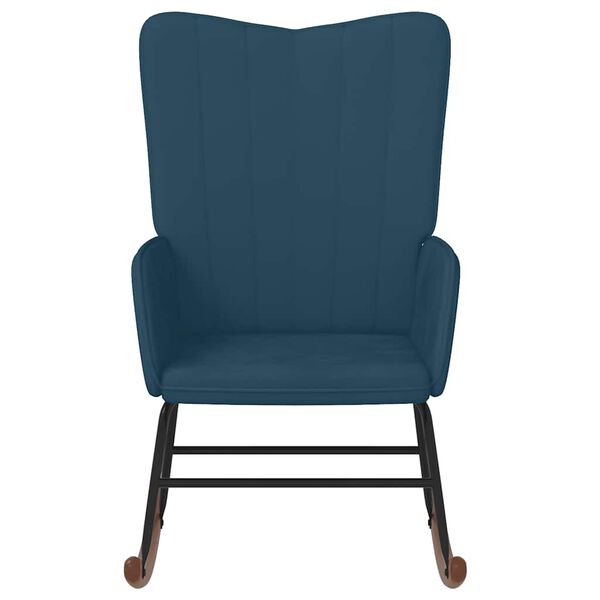 vidaXL Hojdacie kreslo modr&eacute; zamatov&eacute;