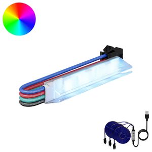 vidaXL LED p&aacute;s 2 ks Čierna a mnohofarebn&aacute; Meď a plast