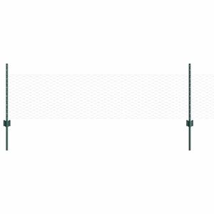 vidaXL Hexagon&aacute;lny plot s stĺpom 25 x 0,5 m PVC potiahnut&aacute; oceľ Zelen&aacute;