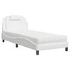 vidaXL Posteľ Viana s matracom biela 90x190 cm umel&aacute; koža