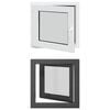 vidaXL Otočn&eacute; a sklopn&eacute; okno do suter&eacute;nu RISOR 60 x 60 cm PVC a sklo