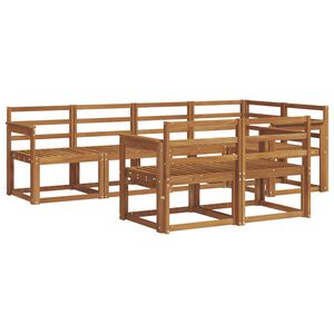 vidaXL Z&aacute;hradn&aacute; s&uacute;prava gaučov 7 pcs Pr&iacute;rodn&aacute; Pevn&eacute; ak&aacute;ciov&eacute; drevo