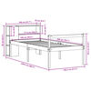 vidaXL Posteľ s knižnicou bez matraca 100x200 cm borovicový masív
