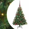 vidaXL Umel&yacute; vianočn&yacute; stromček s 150 LED-i Zelen&aacute; 120 cm PE a PVC
