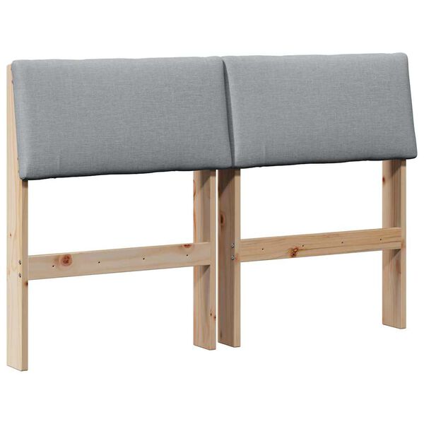 vidaXL Čal&uacute;nen&eacute; čelo postele Svetlosiv&aacute; 120 cm