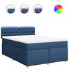 vidaXL Boxspring posteľ s matracom modr&yacute; 140x190 cm l&aacute;tka