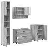 vidaXL Sada k&uacute;peľňov&eacute;ho n&aacute;bytku so z&aacute;suvkou N&aacute;stenn&yacute; 4 pcs Siv&yacute; Sonoma