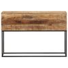 vidaXL Konzolový stolík 110x30x75cm surový mangovníkový masív a železo