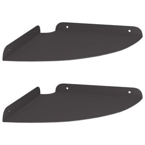 vidaXL Rohov&aacute; pl&aacute;vaj&uacute;ca polica s poličkou 2 pcs Čierny 24 x 24 x 2 cm