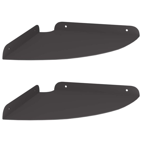 vidaXL Rohov&aacute; pl&aacute;vaj&uacute;ca polica s poličkou 2 pcs Čierny 24 x 24 x 2 cm