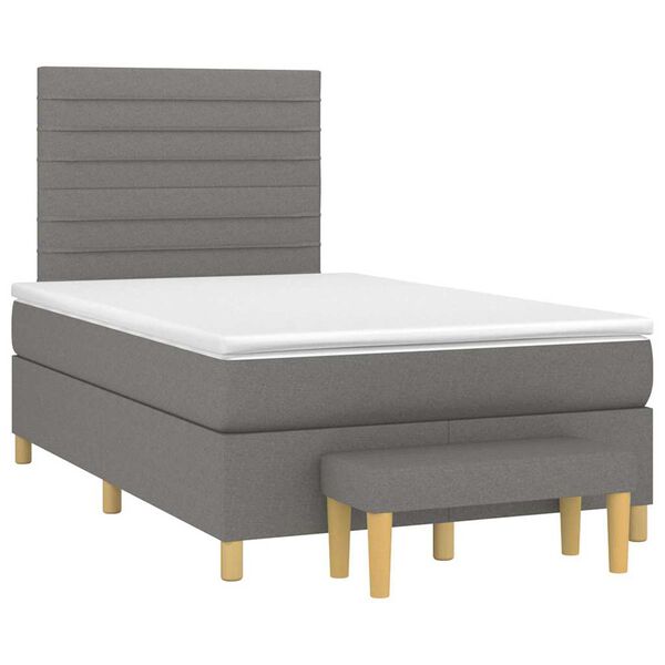 vidaXL Boxspring posteľ s matracom čierna 120x190 cm l&aacute;tka