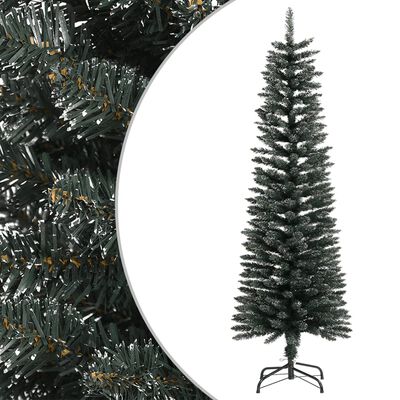 vidaXL Umelý úzky vianočný stromček s podstavcom zelený 150 cm PVC