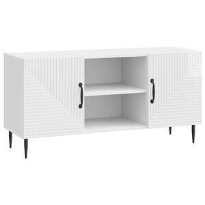 vidaXL TV skrinka Biela s vysok&yacute;m leskom 102 x 34,5 x 50 cm