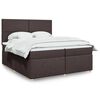 vidaXL Boxspring posteľ s matracom tmavohned&aacute; 200x200 cm l&aacute;tka