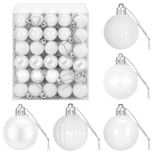 vidaXL Sada vianočn&yacute;ch g&uacute;ľ 150 ks Biela 3 cm Polystyr&eacute;n