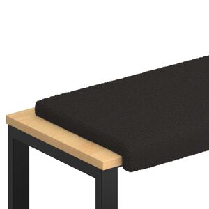 vidaXL Vank&uacute;&scaron; na lavičku Sherpa l&aacute;tka Čierna Hĺbka 35 cm