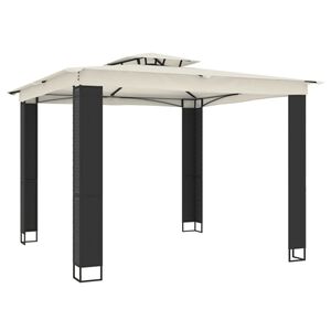 vidaXL Alt&aacute;nok s dvojitou strechou, kr&eacute;mov&yacute; 2,94x2,94 m, oceľ