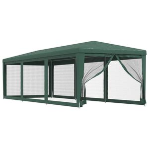 vidaXL P&aacute;rty stan s 8 sieťkovan&yacute;mi bočn&yacute;mi stenami zelen&yacute; 3x9 m HDPE