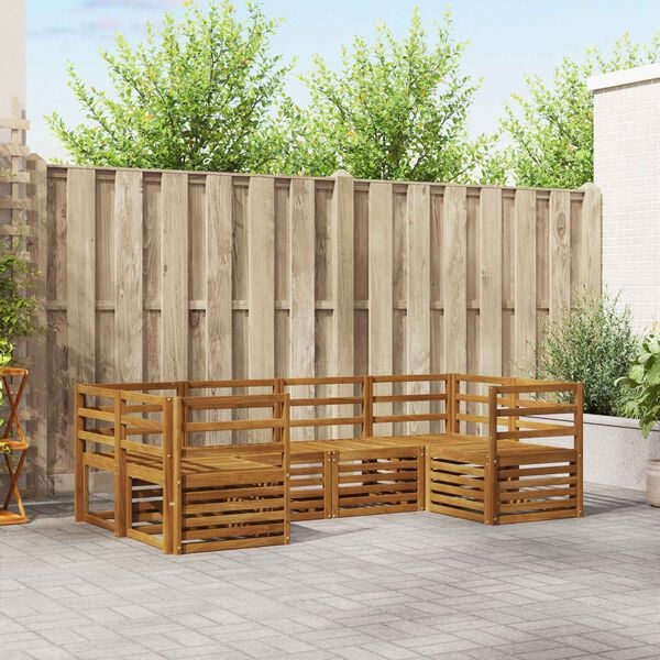 vidaXL S&uacute;pravy pohoviek 6 pcs Pr&iacute;rodn&aacute; Pevn&eacute; ak&aacute;ciov&eacute; drevo