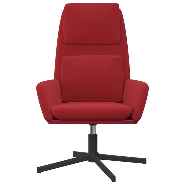 vidaXL Relaxačn&eacute; kreslo v&iacute;novo-červen&eacute; zamat