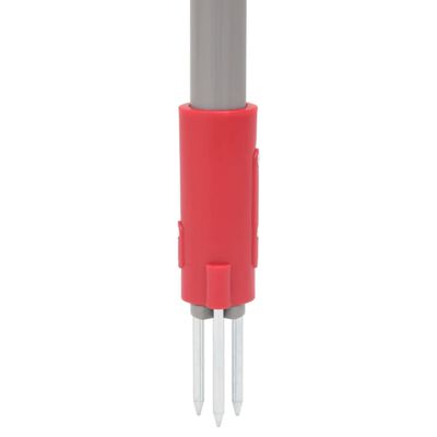 vidaXL Odstraňovač buriny červený a sivý 93,5 cm práškovaná oceľ