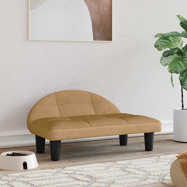 vidaXL Pelech pre psa, hnedý 70x52x30 cm, zamat