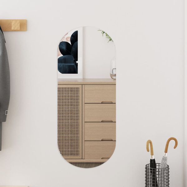 vidaXL Nástenné zrkadlo 25x60 cm sklenené oválne