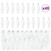 vidaXL Vianočn&aacute; &scaron;pir&aacute;lov&aacute; guľa 40 ks LED Biela 3 x 11 cm Plast