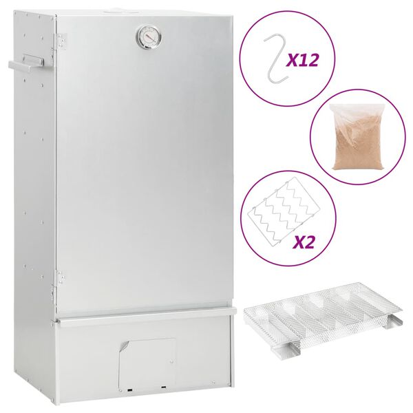 vidaXL Grilovacia udiareň gener&aacute;tor studen&eacute;ho dymu pozinkovan&aacute; oceľ